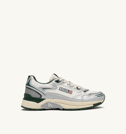 HYPERWAY SNEAKERS IN SILVER, WHISPER WHITE AND MOUNTAIN SYNTHETIC LEATHER AND MESH - AUTRY Everyday