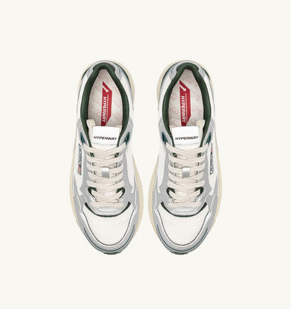 HYPERWAY SNEAKERS IN SILVER, WHISPER WHITE AND MOUNTAIN SYNTHETIC LEATHER AND MESH - AUTRY Everyday