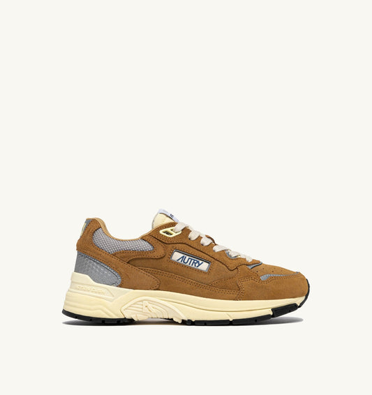 HYPERWAY SNEAKERS IN COPPER AND SILVER MESH AND SUEDE - AUTRY Value