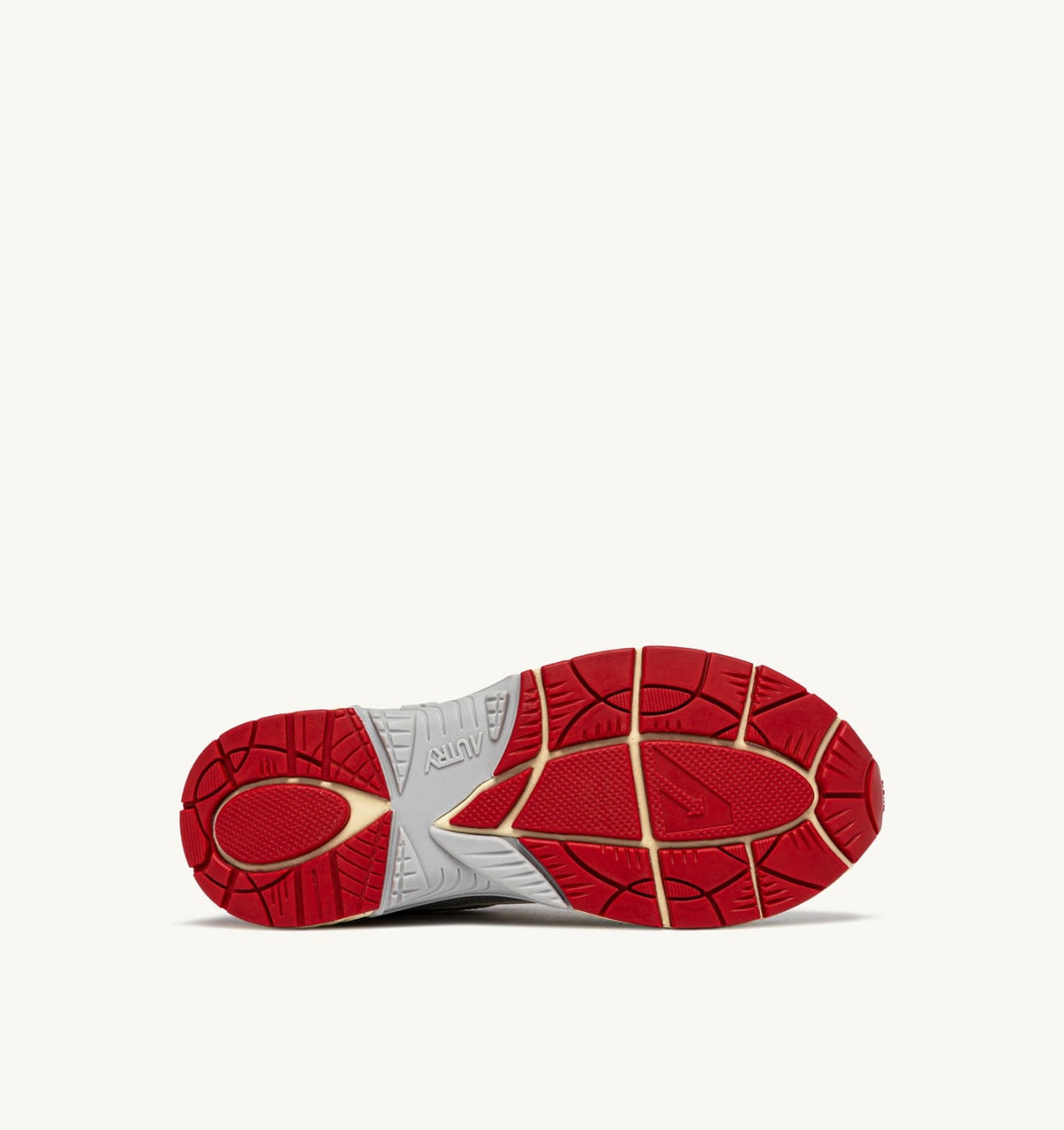 HYPERWAY SNEAKERS IN WHITE SILVER AND RED SYNTHETIC LEATHER AND MESH - AUTRY Great Value