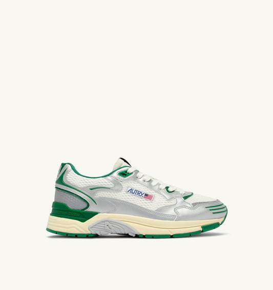 HYPERWAY SNEAKERS IN WHITE SILVER AND AMAZON SYNTHETIC LEATHER AND MESH - AUTRY Latest