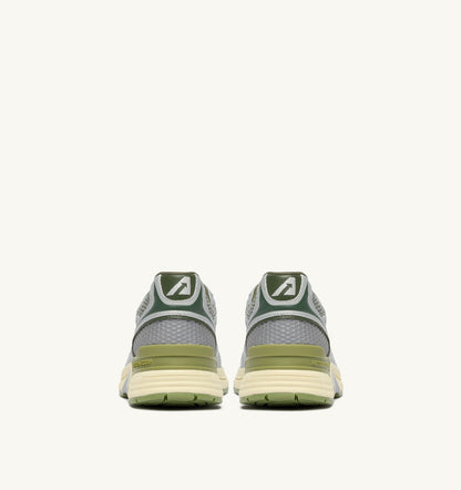 HYPERWAY SNEAKERS IN SILVER SEA GRASS AND CYPRESS SYNTHETIC LEATHER AND MESH - AUTRY Essential