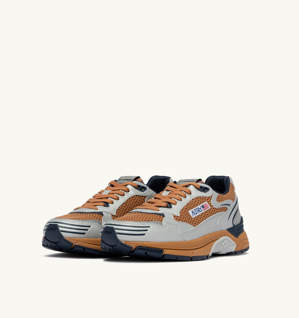 HYPERWAY SNEAKERS IN SILVER BISCUIT AND SPACE SYNTHETIC LEATHER AND MESH - AUTRY Everyday