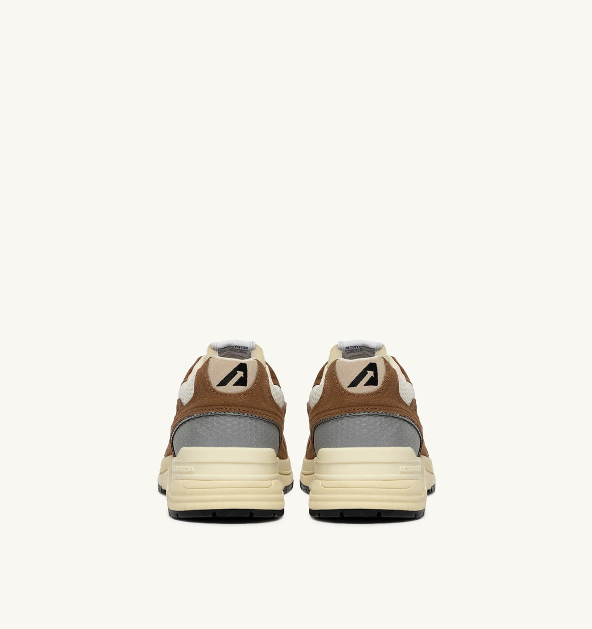 HYPERWAY SNEAKERS IN CIGAR AND SILVER MESH AND SUEDE - AUTRY Great Value