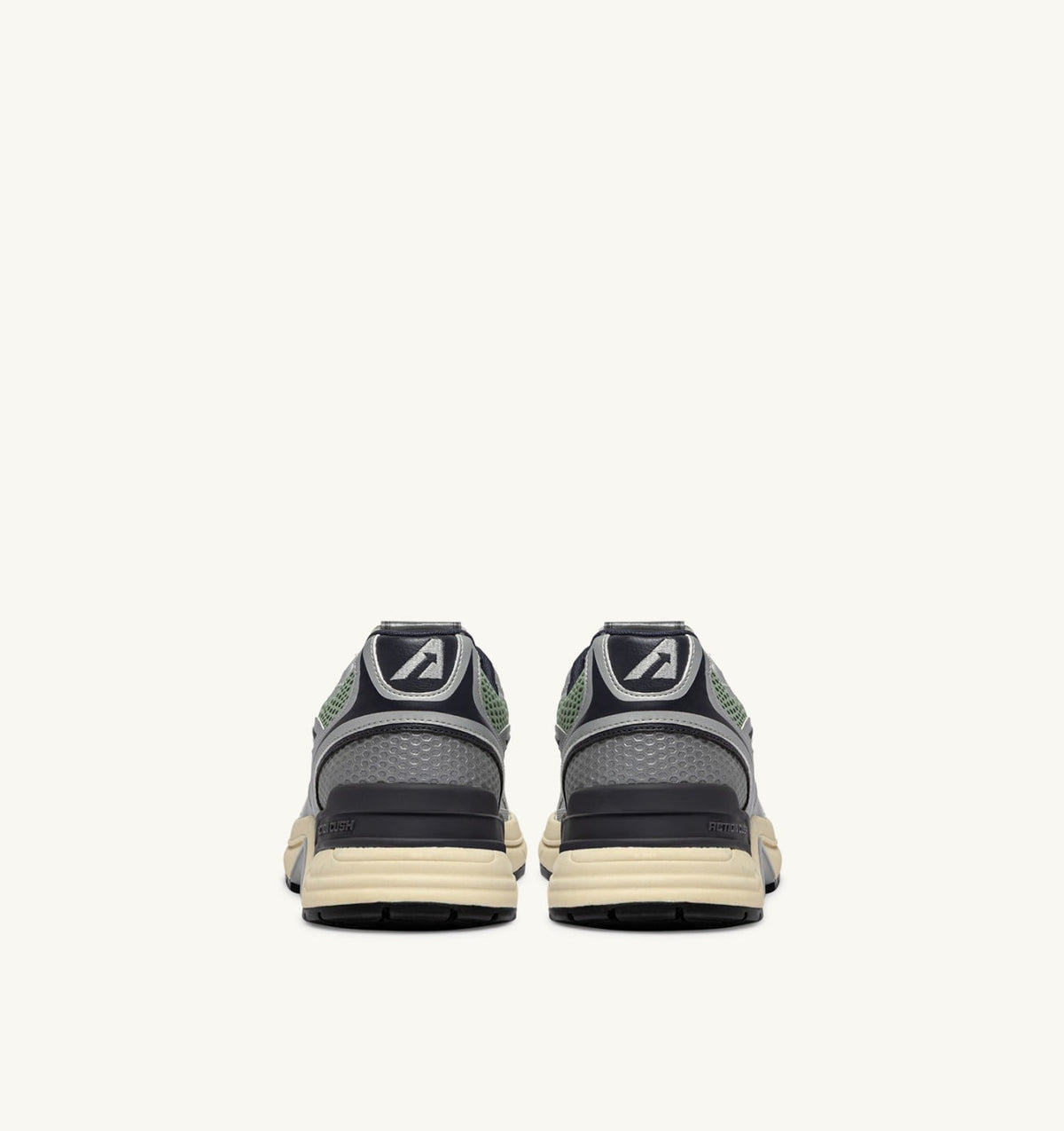 HYPERWAY SNEAKERS IN SILVER, TEA AND BLACKENED PEARL SYNTHETIC LEATHER AND MESH - AUTRY Classic
