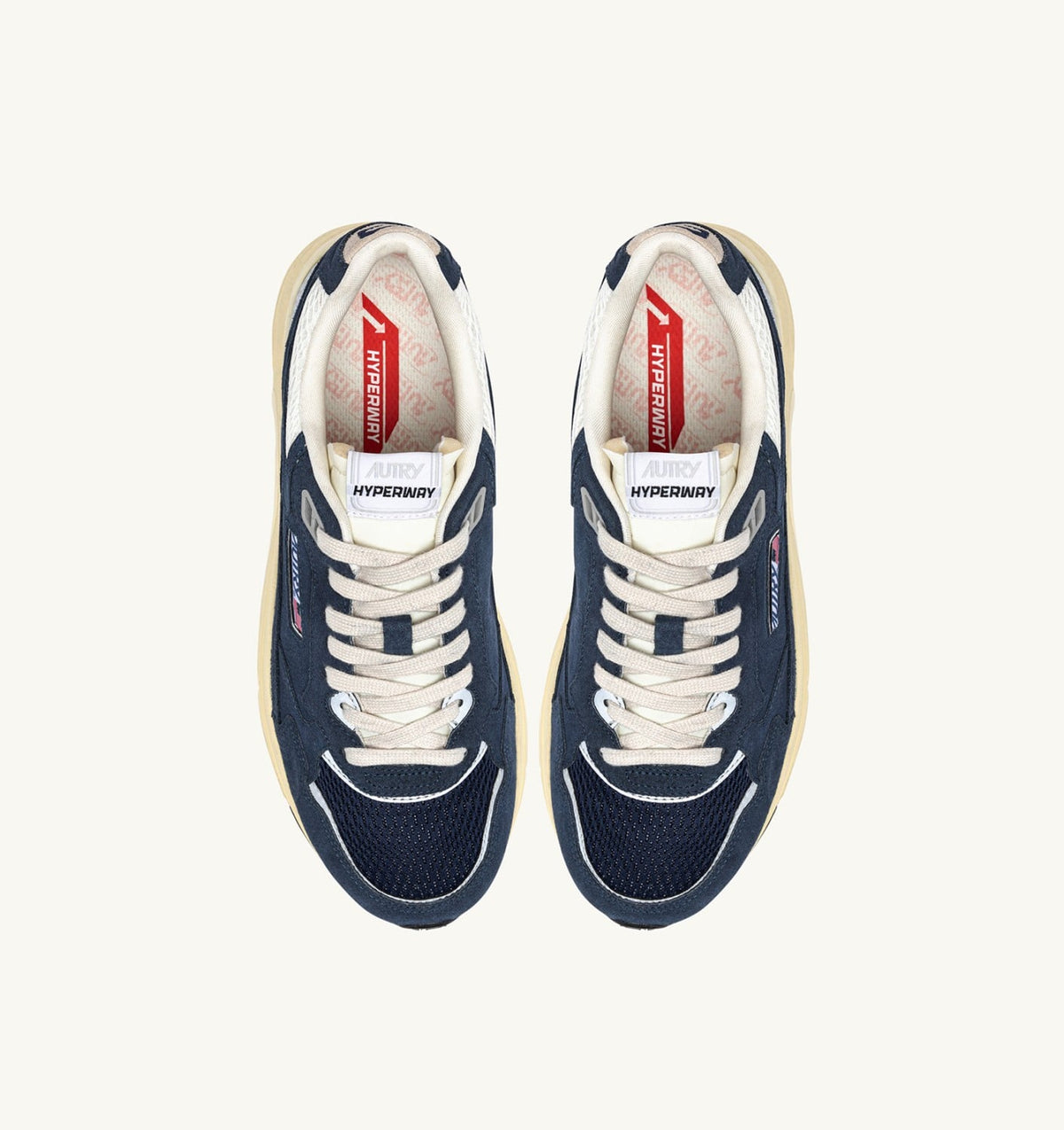 HYPERWAY SNEAKERS IN BLUETTE AND MARSHMALLOW MESH AND SUEDE - AUTRY Essential