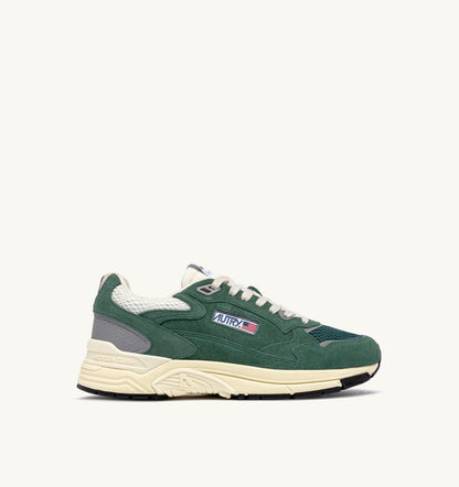 HYPERWAY SNEAKERS IN MALACHITE AND SILVER MESH AND SUEDE - AUTRY Value