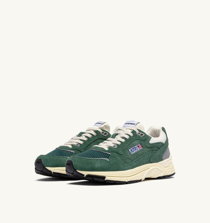 HYPERWAY SNEAKERS IN MALACHITE AND SILVER MESH AND SUEDE - AUTRY Value