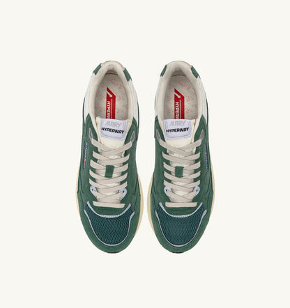 HYPERWAY SNEAKERS IN MALACHITE AND SILVER MESH AND SUEDE - AUTRY Value