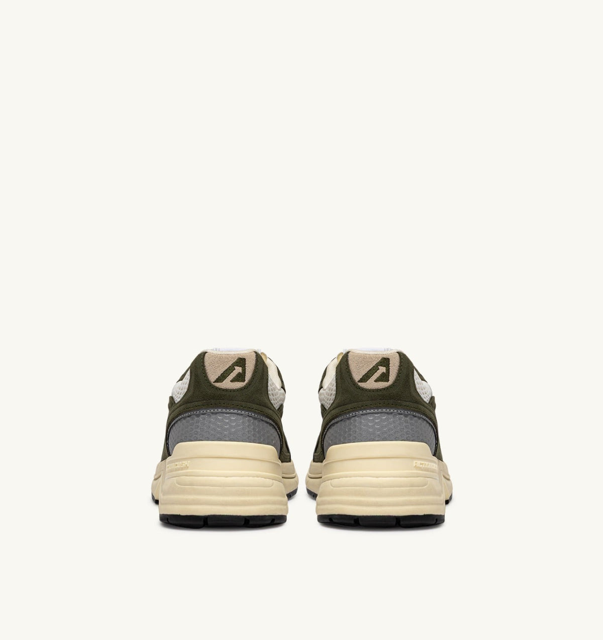 HYPERWAY SNEAKERS IN MARSHMALLOW AND SAGE SUEDE AND MESH - AUTRY Great Value