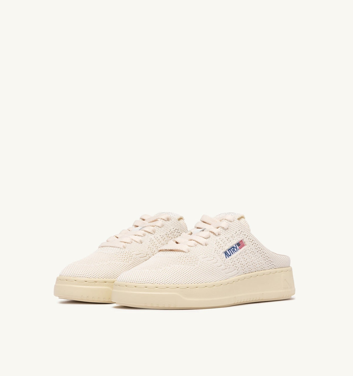 EASEKNIT MULE SNEAKERS COLOR IVORY WHITE - AUTRY Great Value