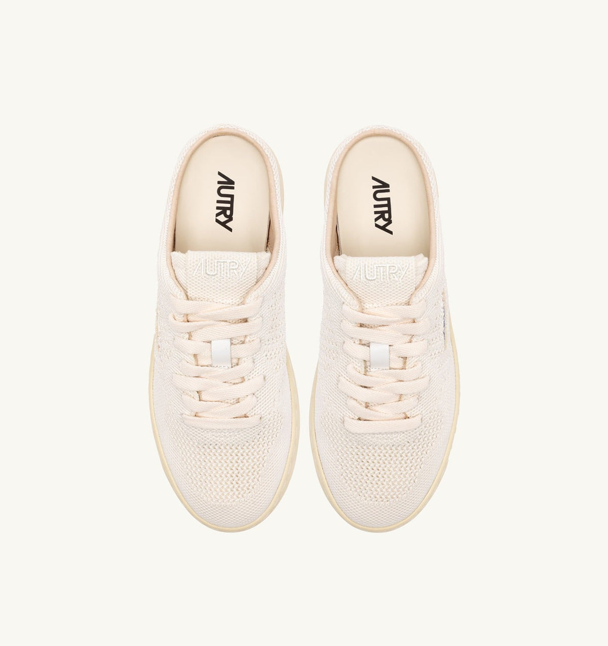 EASEKNIT MULE SNEAKERS COLOR IVORY WHITE - AUTRY Great Value