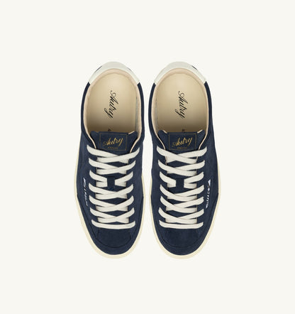 WINDSCAPE LOW SNEAKERS IN NAVY AND MARSHMALLOW SUEDE - AUTRY Value