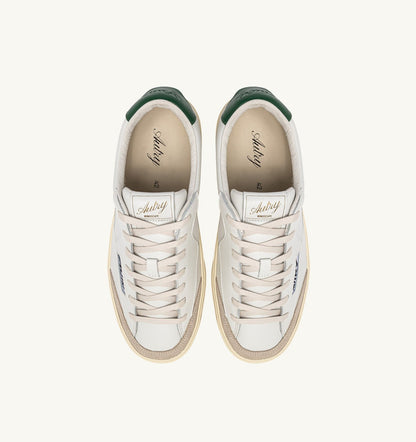 WINDSCAPE LOW SNEAKERS IN WHITE AND AMAZON LEATHER - AUTRY Great Value