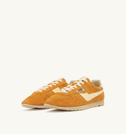 SNEAKERS WINDSPIN IN SUEDE AND LEATHER COLOR CADMIUM AND RUTABAGA - AUTRY Everyday