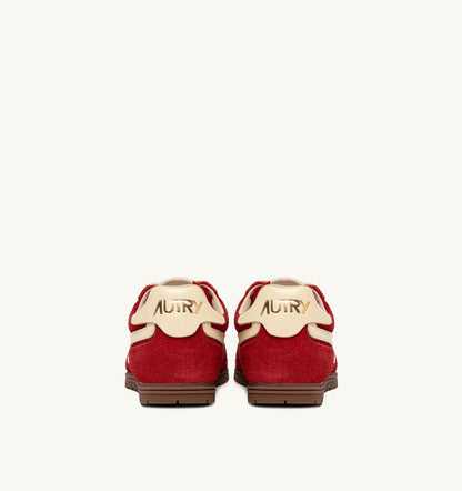 WINDSPIN SNEAKERS IN RUBY AND RUTABAGA SUEDE AND LEATHER - AUTRY Great Value