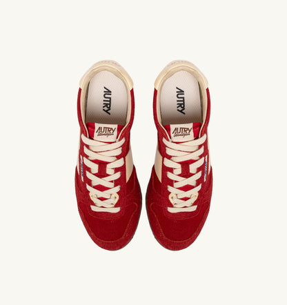 WINDSPIN SNEAKERS IN RUBY AND RUTABAGA SUEDE AND LEATHER - AUTRY Great Value