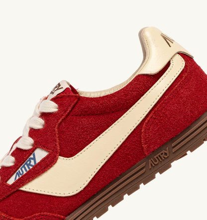 WINDSPIN SNEAKERS IN RUBY AND RUTABAGA SUEDE AND LEATHER - AUTRY Great Value