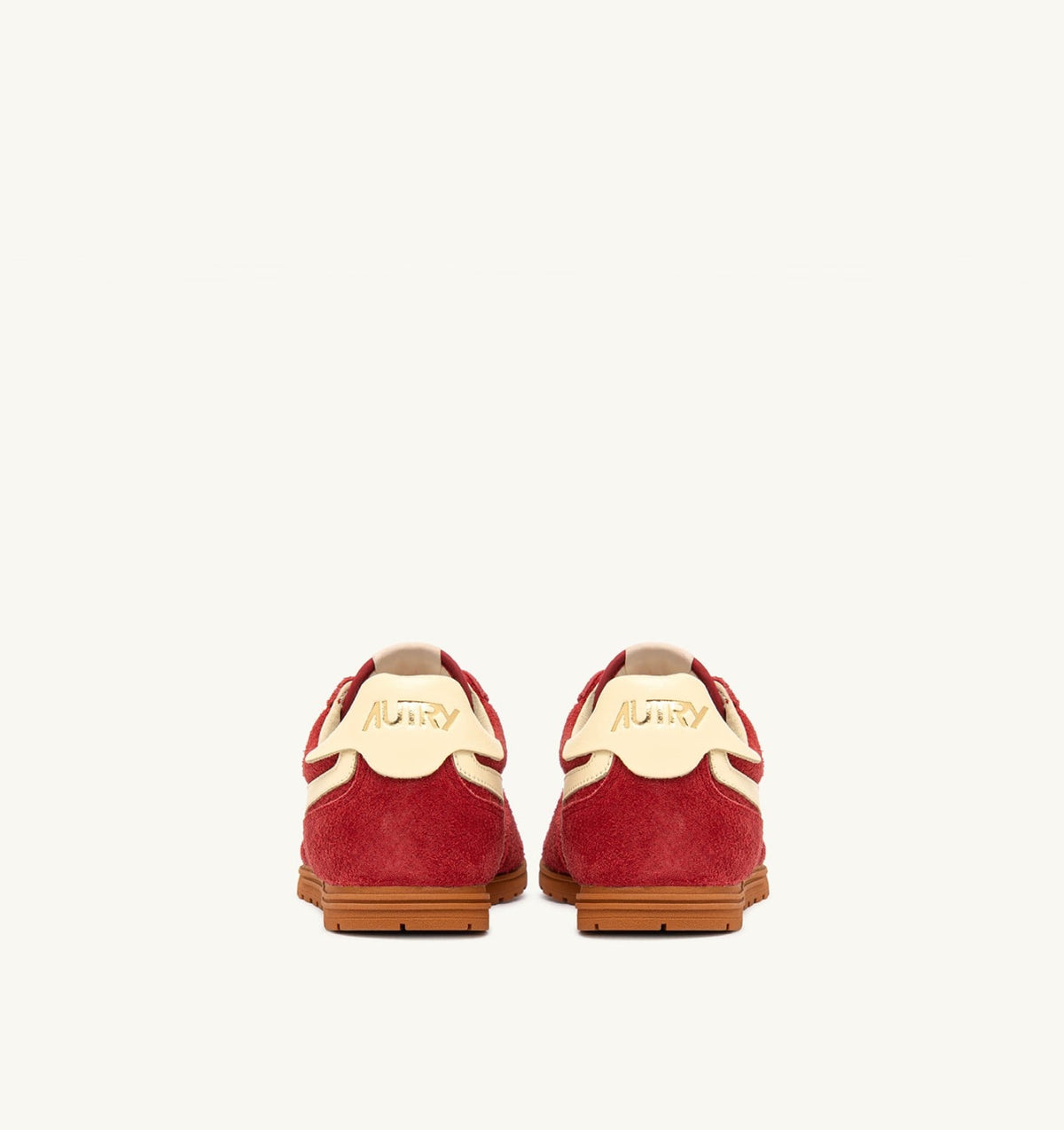 SNEAKERS WINDSPIN IN SUEDE AND LEATHER COLOR IMPERIAL RED AND RUTABAGA - AUTRY Latest