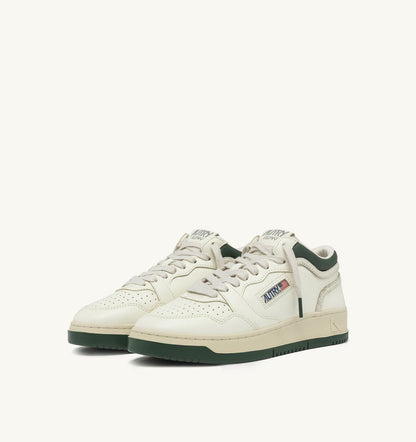 MED-WAY SNEAKERS IN LEATHER COLOR MARSHMALLOW AND MOUNTAIN - AUTRY Value