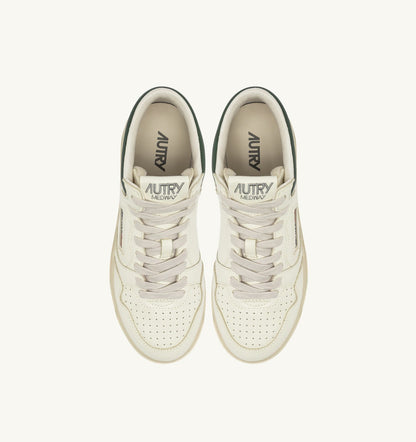 MED-WAY SNEAKERS IN LEATHER COLOR MARSHMALLOW AND MOUNTAIN - AUTRY Value