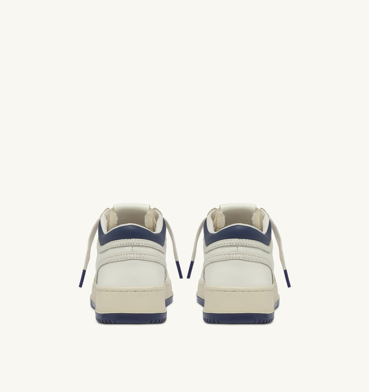 MED-WAY SNEAKERS IN LEATHER COLOR MARSHMALLOW AND ENSIGN BLUE - AUTRY Great Value