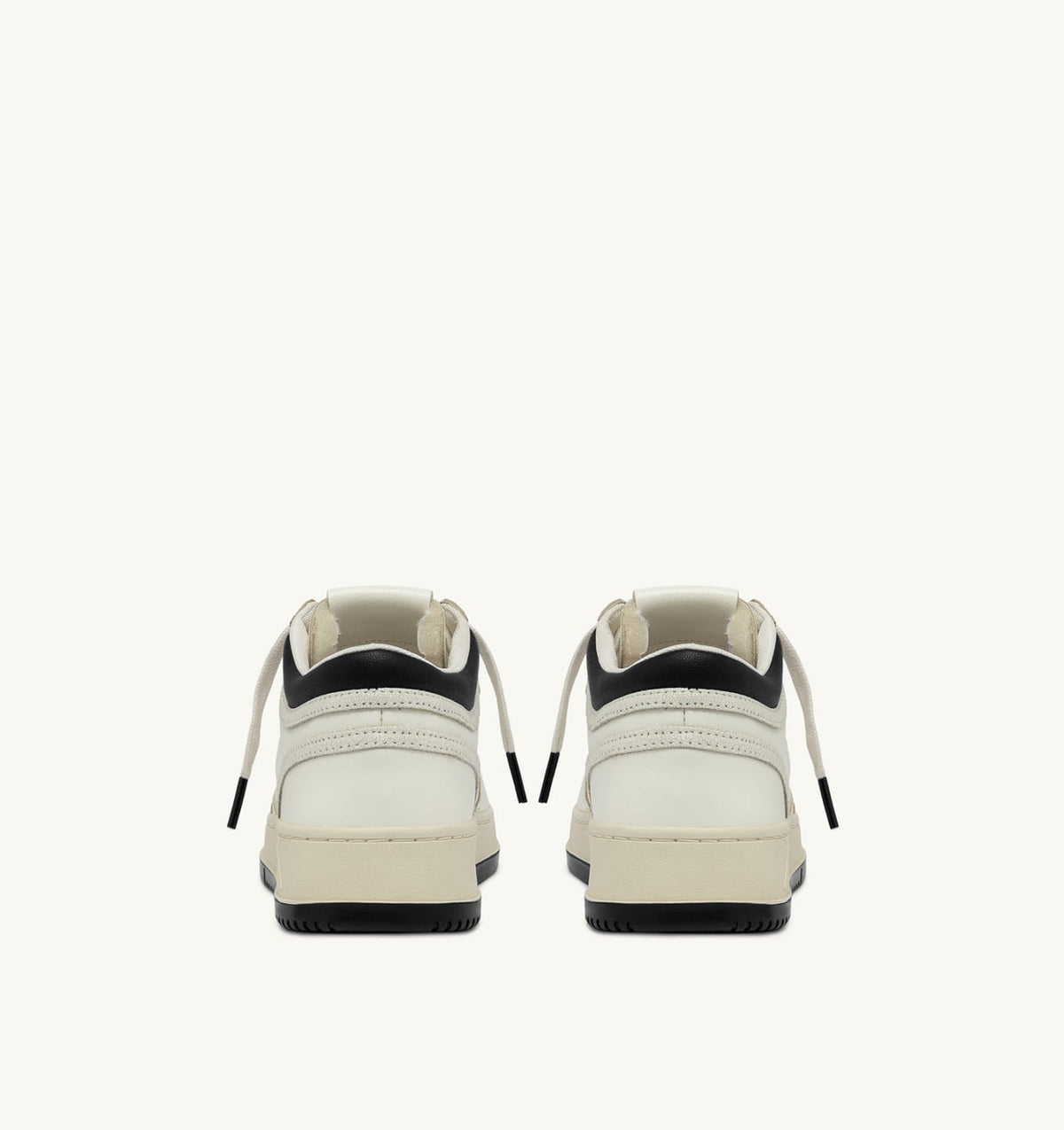 MED-WAY SNEAKERS IN LEATHER COLOR MARSHMALLOW AND BLACK - AUTRY Latest