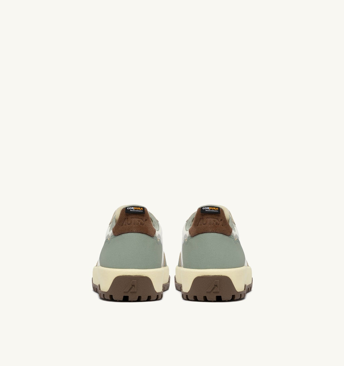 WILDPACE LOW SNEAKERS IN MARSHMALLOW AND SEA GRASS CORDURA AND LEATHER - AUTRY Everyday