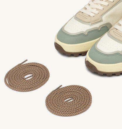 WILDPACE LOW SNEAKERS IN MARSHMALLOW AND SEA GRASS CORDURA AND LEATHER - AUTRY Everyday