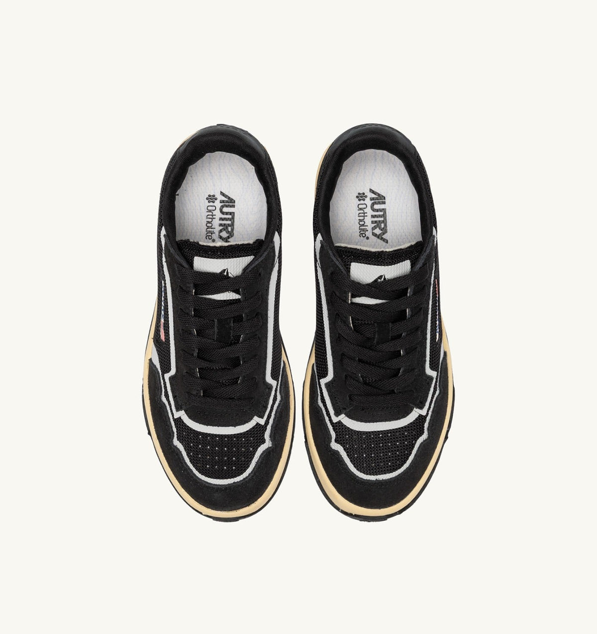 WILDPACE LOW SNEAKERS IN BLACK DRAGON MESH AND SUEDE - AUTRY Quality