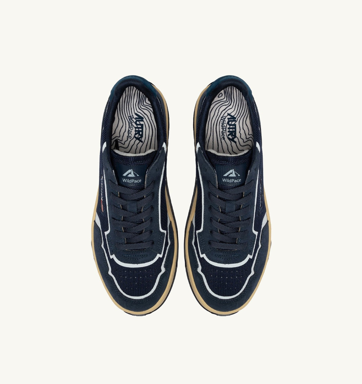 WILDPACE LOW SNEAKERS IN BLUETTE DRAGON MESH AND SUEDE - AUTRY Classic
