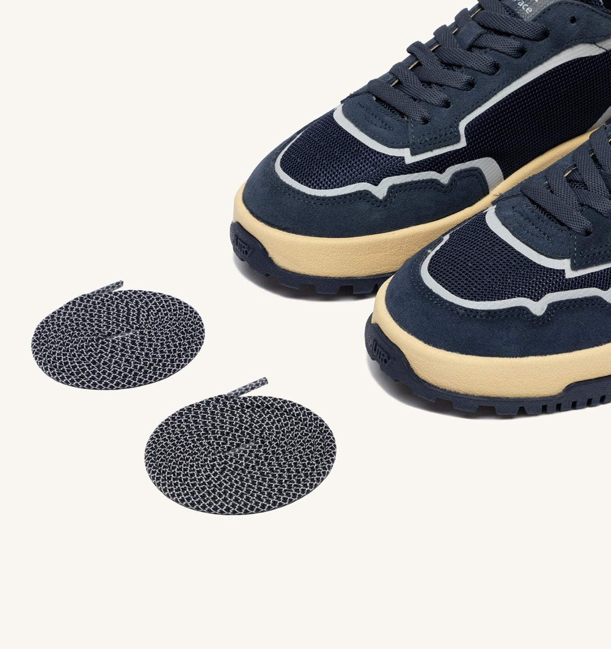 WILDPACE LOW SNEAKERS IN BLUETTE DRAGON MESH AND SUEDE - AUTRY Classic