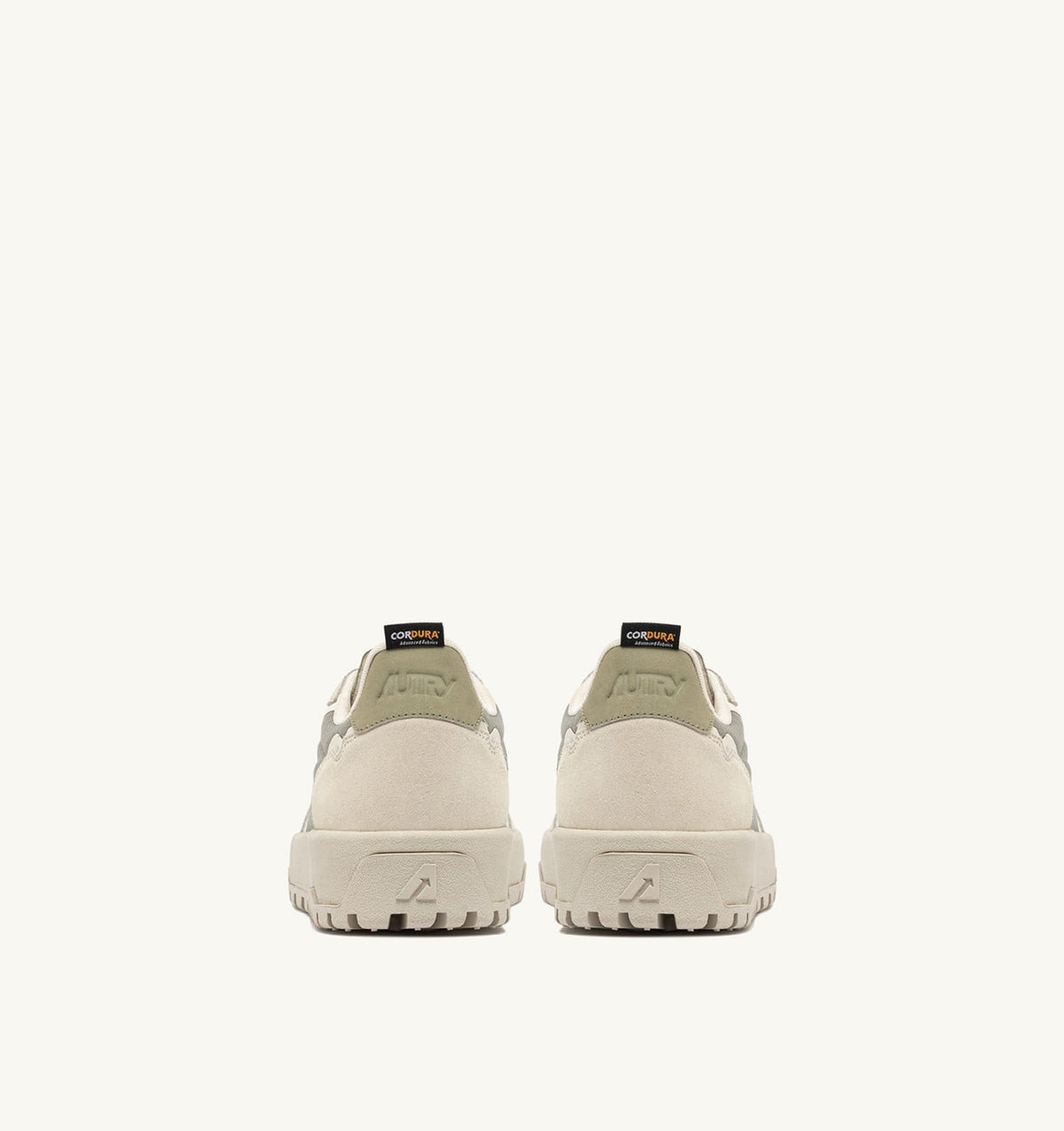 WILDPACE LOW SNEAKERS IN ELM AND WHITE CORDURA AND SUEDE - AUTRY Value