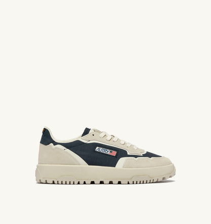 WILDPACE LOW SNEAKERS IN WHITE AND SPACE BLUE CORDURA AND SUEDE - AUTRY Latest