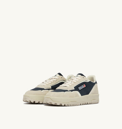 WILDPACE LOW SNEAKERS IN WHITE AND SPACE BLUE CORDURA AND SUEDE - AUTRY Latest