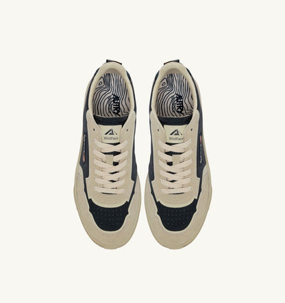 WILDPACE LOW SNEAKERS IN WHITE AND SPACE BLUE CORDURA AND SUEDE - AUTRY Latest