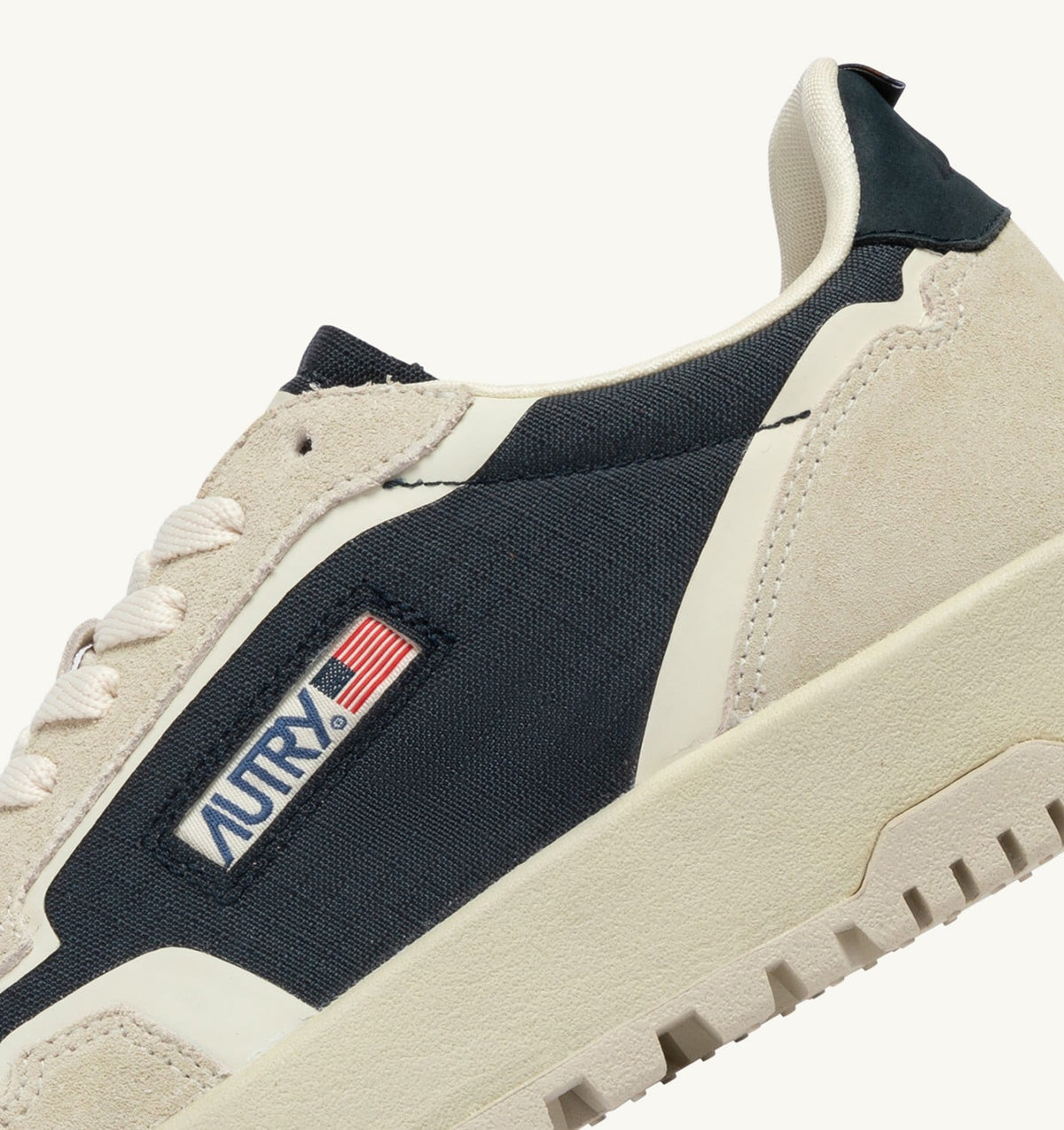 WILDPACE LOW SNEAKERS IN WHITE AND SPACE BLUE CORDURA AND SUEDE - AUTRY Latest