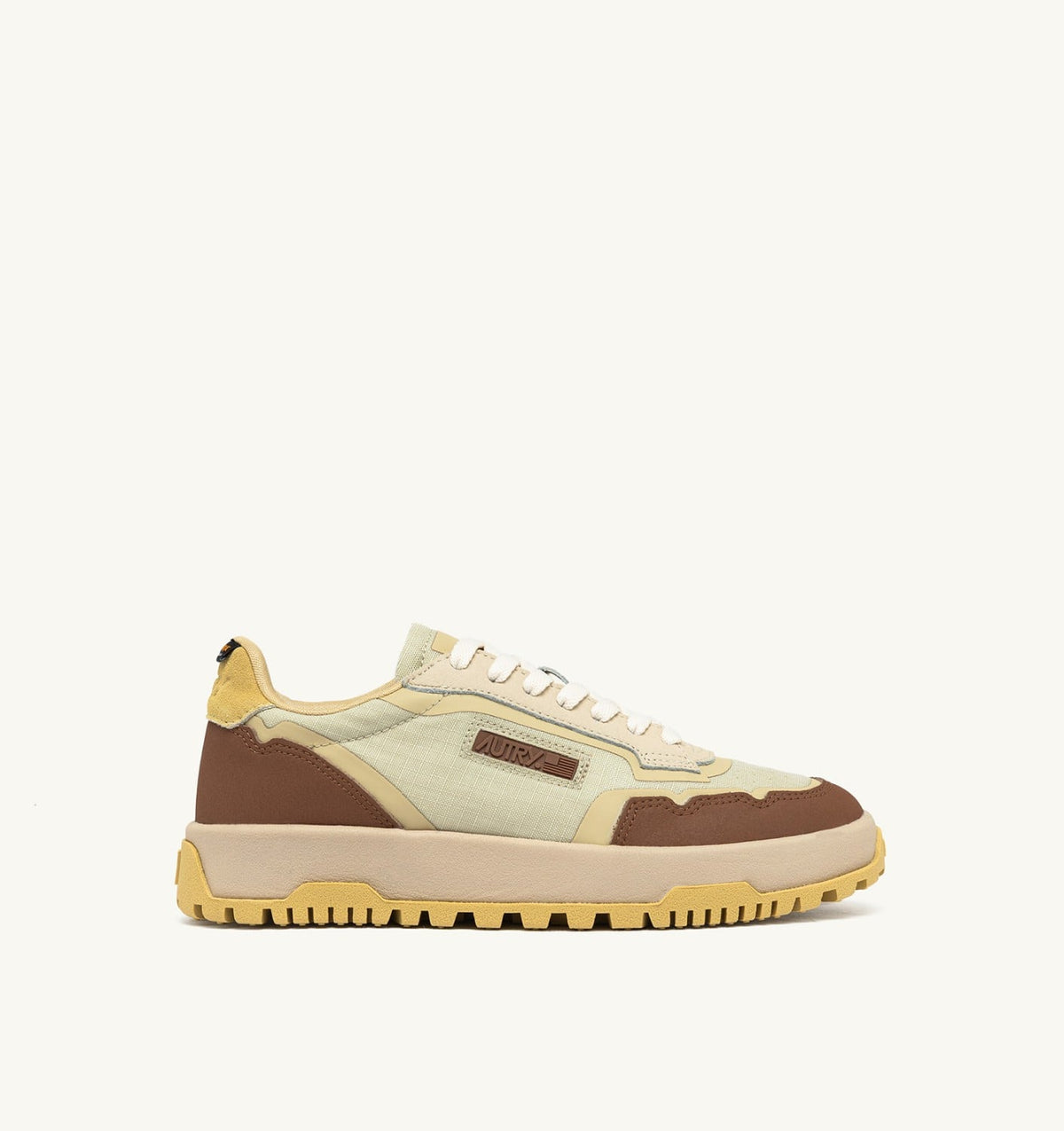 WILDPACE LOW SNEAKERS IN RIPSTOP NYLON AND LEATHER COLOR FOG AND THRUSH - AUTRY Everyday