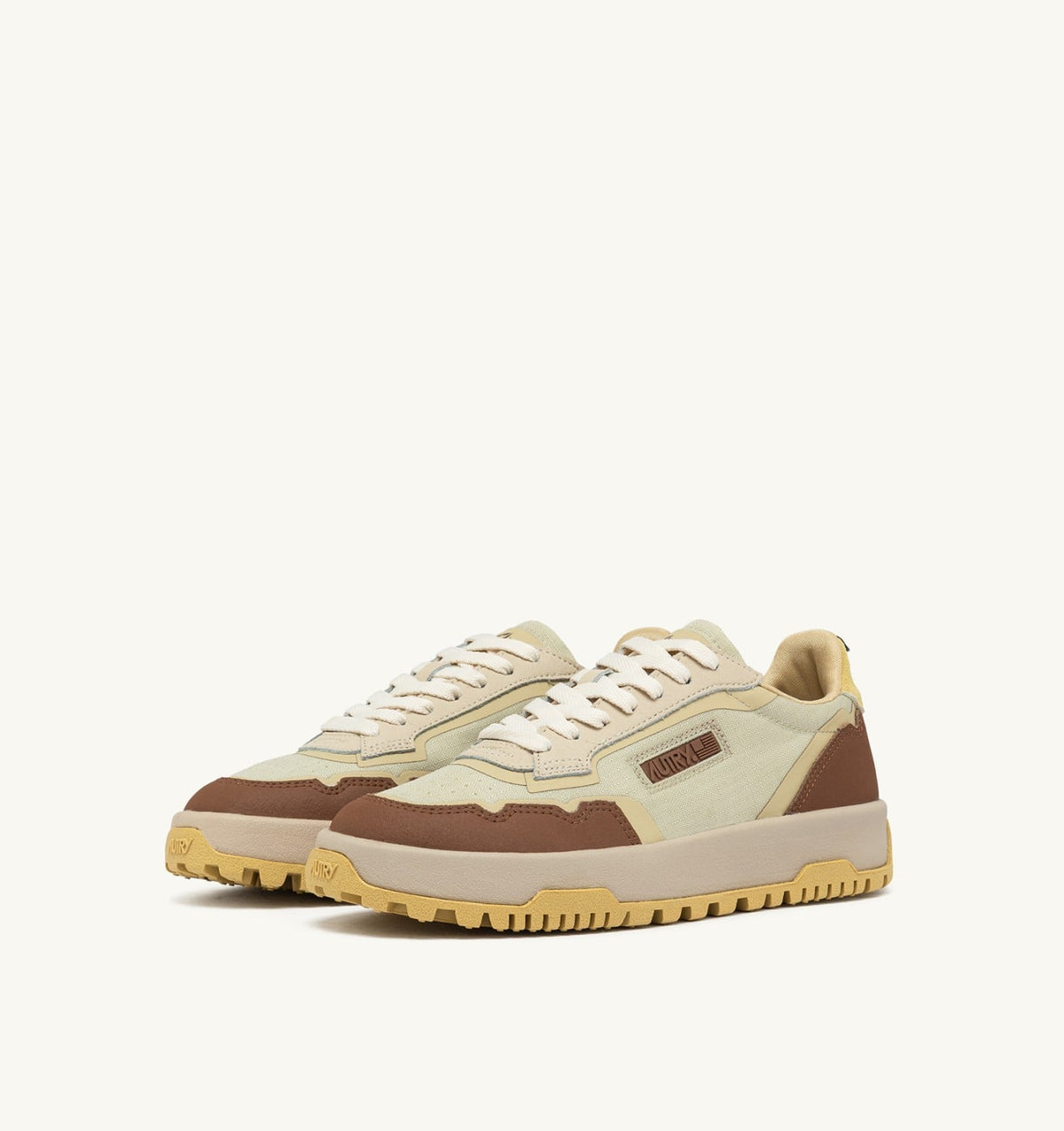 WILDPACE LOW SNEAKERS IN RIPSTOP NYLON AND LEATHER COLOR FOG AND THRUSH - AUTRY Everyday