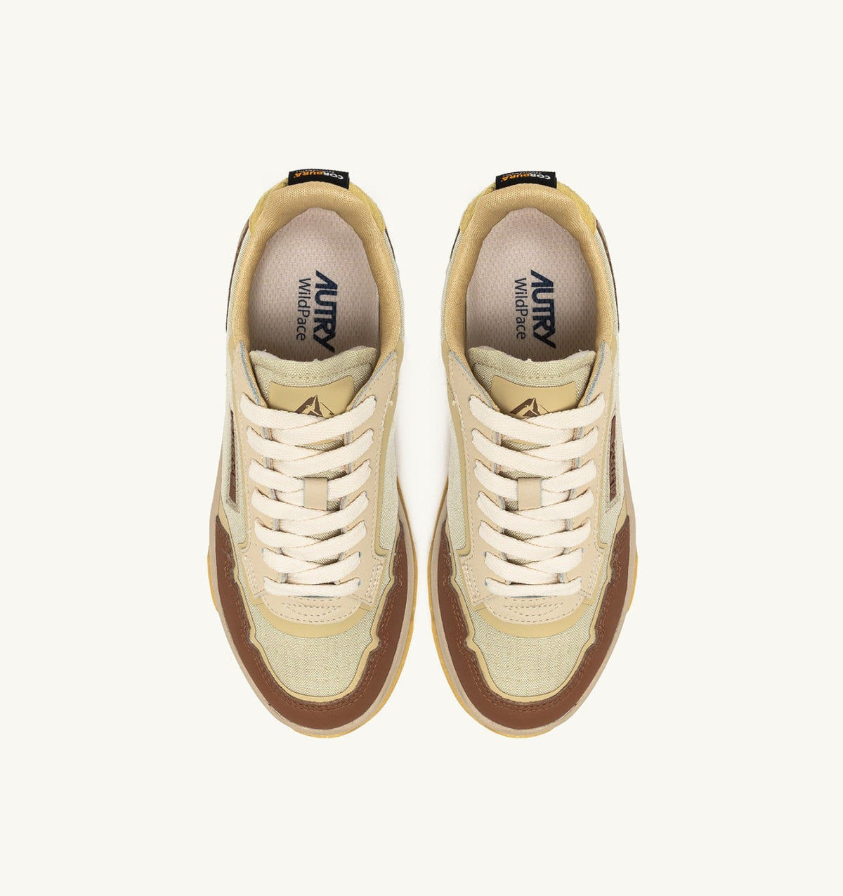 WILDPACE LOW SNEAKERS IN RIPSTOP NYLON AND LEATHER COLOR FOG AND THRUSH - AUTRY Everyday