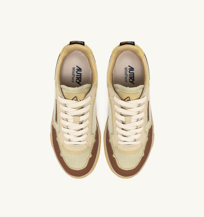 WILDPACE LOW SNEAKERS IN RIPSTOP NYLON AND LEATHER COLOR FOG AND THRUSH - AUTRY Everyday