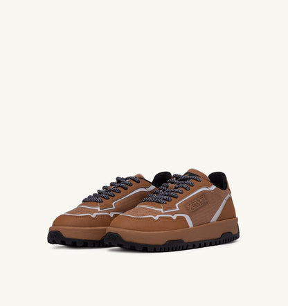 WILDPACE LOW SNEAKERS IN RIPSTOP NYLON AND LEATHER COLOR BROWN SUGAR AND REFLEX - AUTRY Great Value