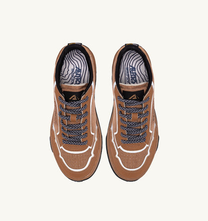 WILDPACE LOW SNEAKERS IN RIPSTOP NYLON AND LEATHER COLOR BROWN SUGAR AND REFLEX - AUTRY Great Value