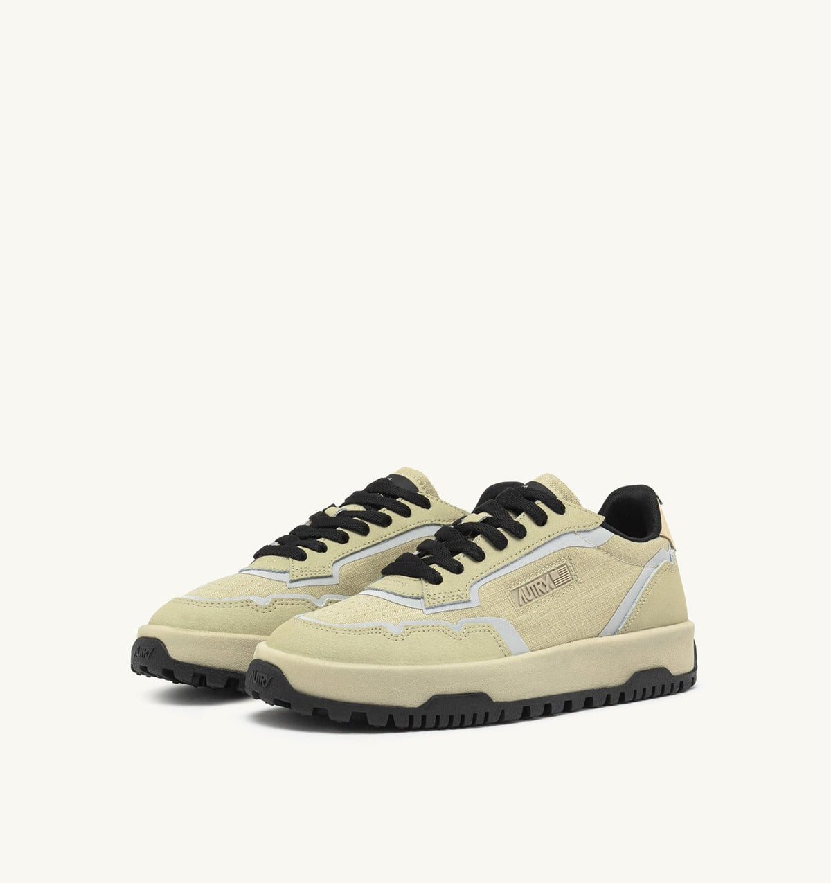 WILDPACE LOW SNEAKERS IN RIPSTOP NYLON AND LEATHER COLOR TIDAL FOAM AND REFLEX - AUTRY Latest