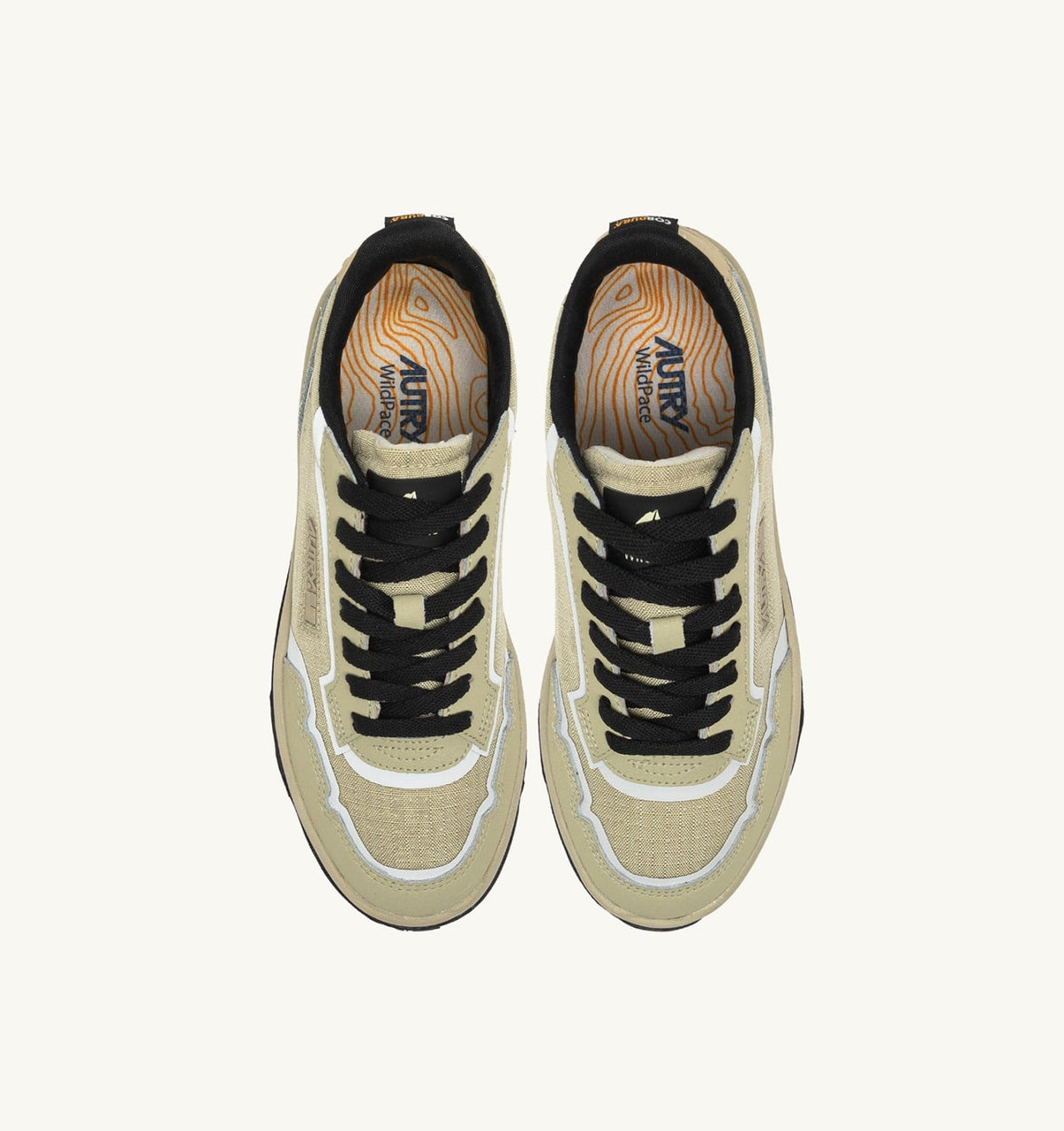 WILDPACE LOW SNEAKERS IN RIPSTOP NYLON AND LEATHER COLOR TIDAL FOAM AND REFLEX - AUTRY Latest