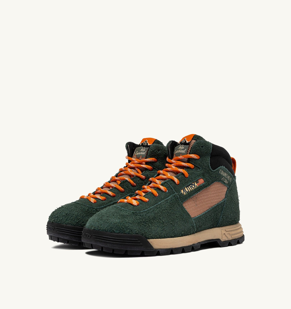 MALGA COURCHEVEL IN PINE AND ORANGE OCHRE SUEDE - AUTRY Essential