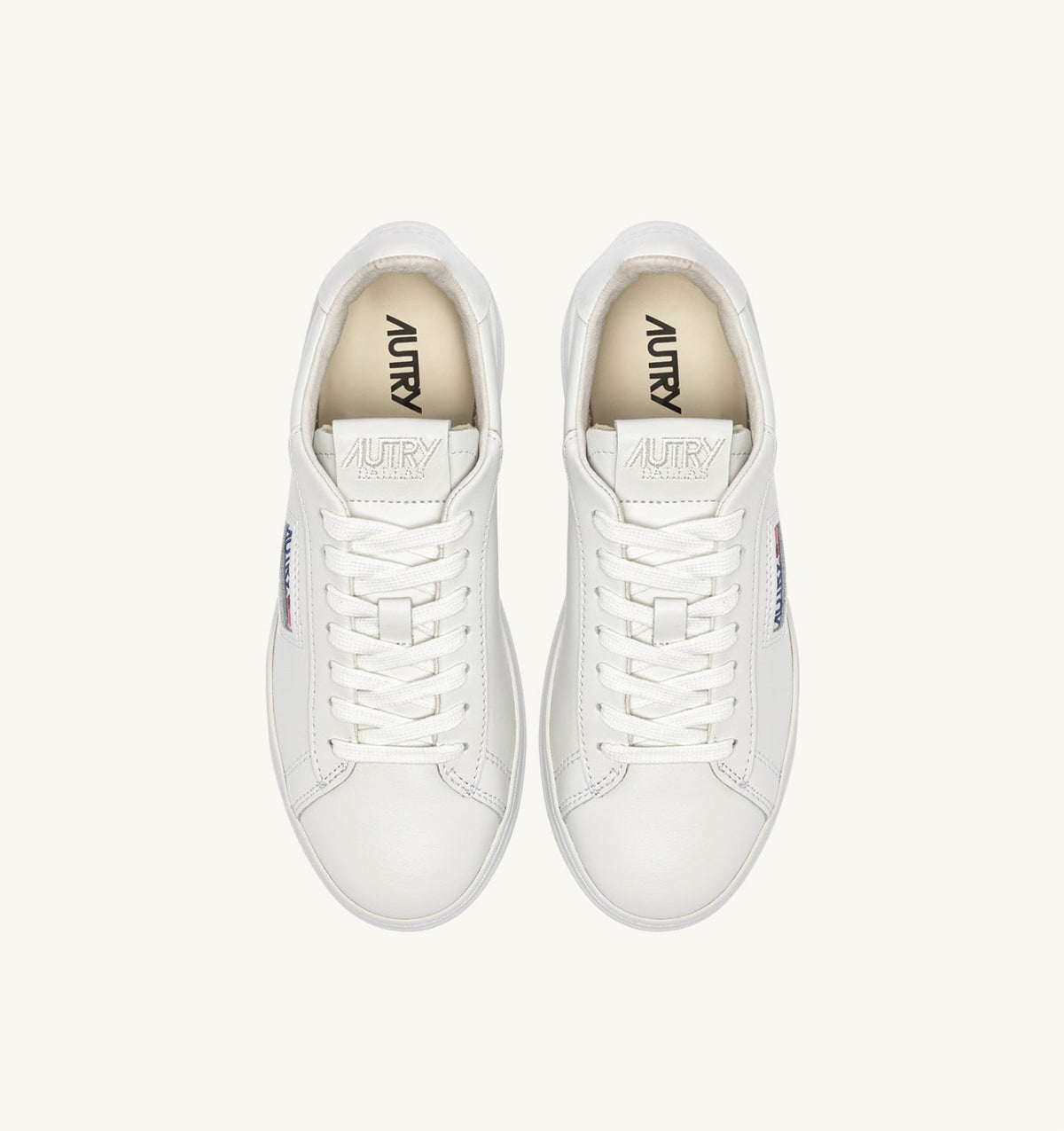 DALLAS LOW SNEAKERS IN WHITE LEATHER - AUTRY Great Value