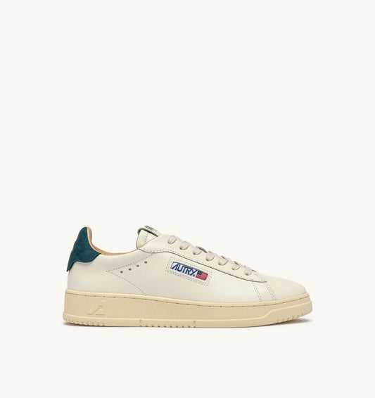 DALLAS LOW SNEAKERS IN MARSHMALLOW AND DARK SEA LEATHER - AUTRY Value