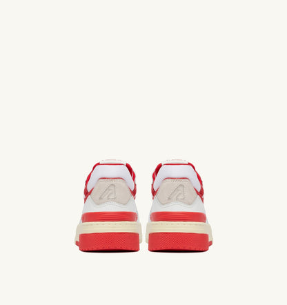 SNEAKERS CLC LOW IN WHITE AND VIRGIN RED LEATHER - AUTRY Everyday