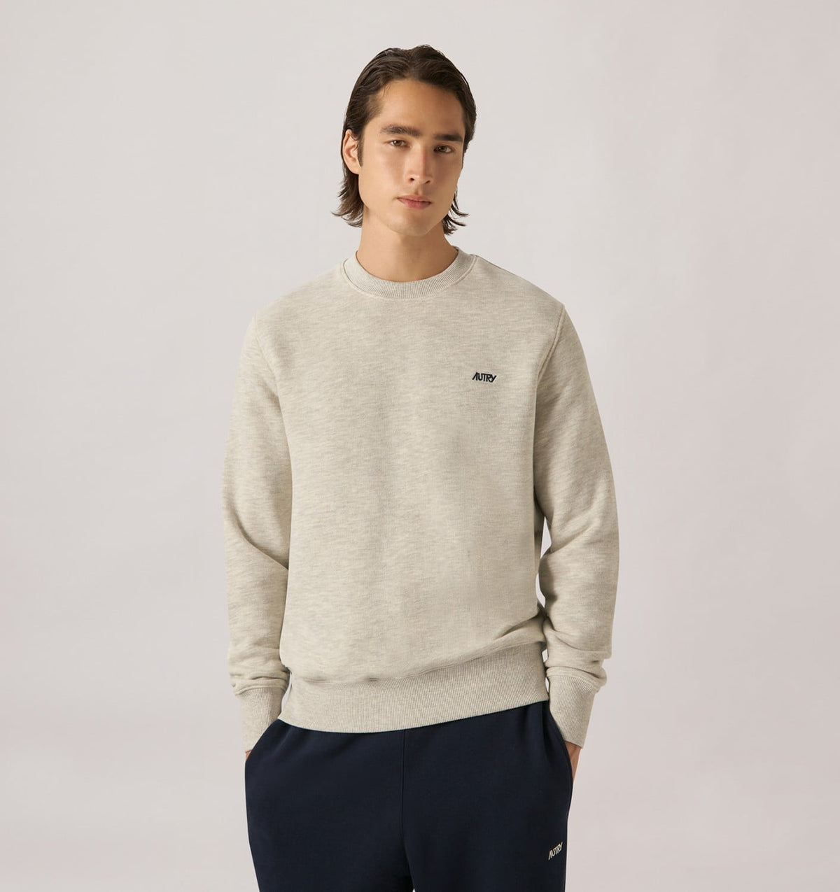 EMBROIDERED LOGO CREWNECK SWEATSHIRT MAN - AUTRY Latest
